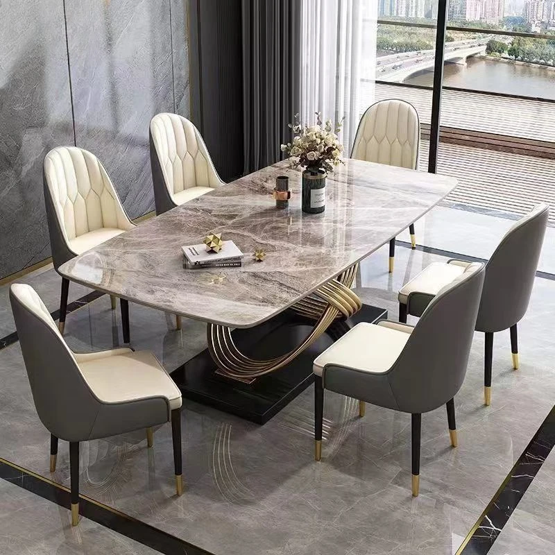 and chair combination high-end modern simple rectangular dining table rock slab dining table and chair combination
and chair combination high-end modern simple rectangular dining table rock slab dining table and chair combination