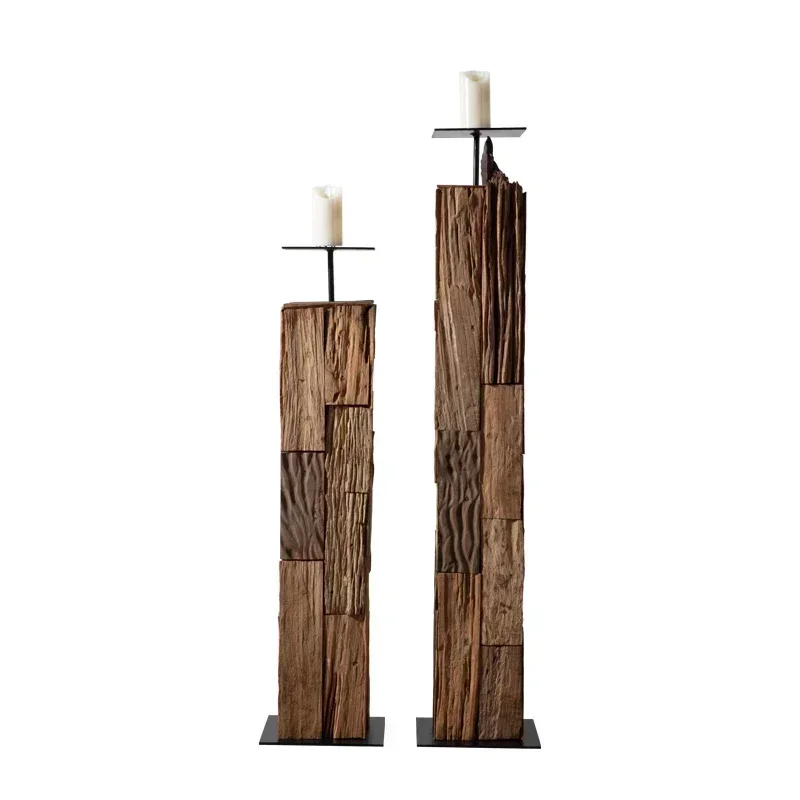 Weathering Wooden Candle Stand Floor Ornaments Model Room Living Room B & B Tea Room
Weathering Wooden Candle Stand Floor Ornaments Model Room Living Room B & B Tea Room