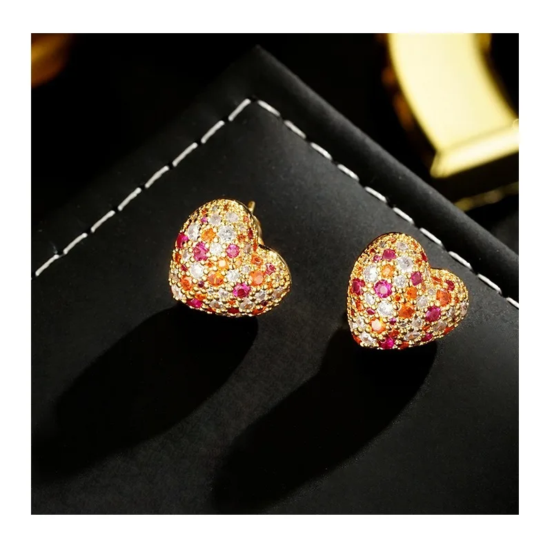 Live Hot-selling Needles Full of Diamonds, Love Studs, Women's High-end Rainbow Earrings, Exquisite Peach Heart Earrings
Live Hot-selling Needles Full of Diamonds, Love Studs, Women's High-end Rainbow Earrings, Exquisite Peach Heart Earrings