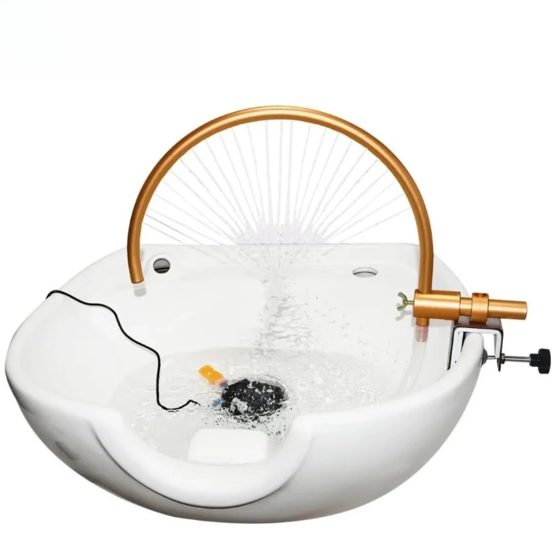 New Washing Bed Ceramic Basin Water Circulation Simple Household Flush Bed Pipe Head Treatment Accessories
New Washing Bed Ceramic Basin Water Circulation Simple Household Flush Bed Pipe Head Treatment Accessories