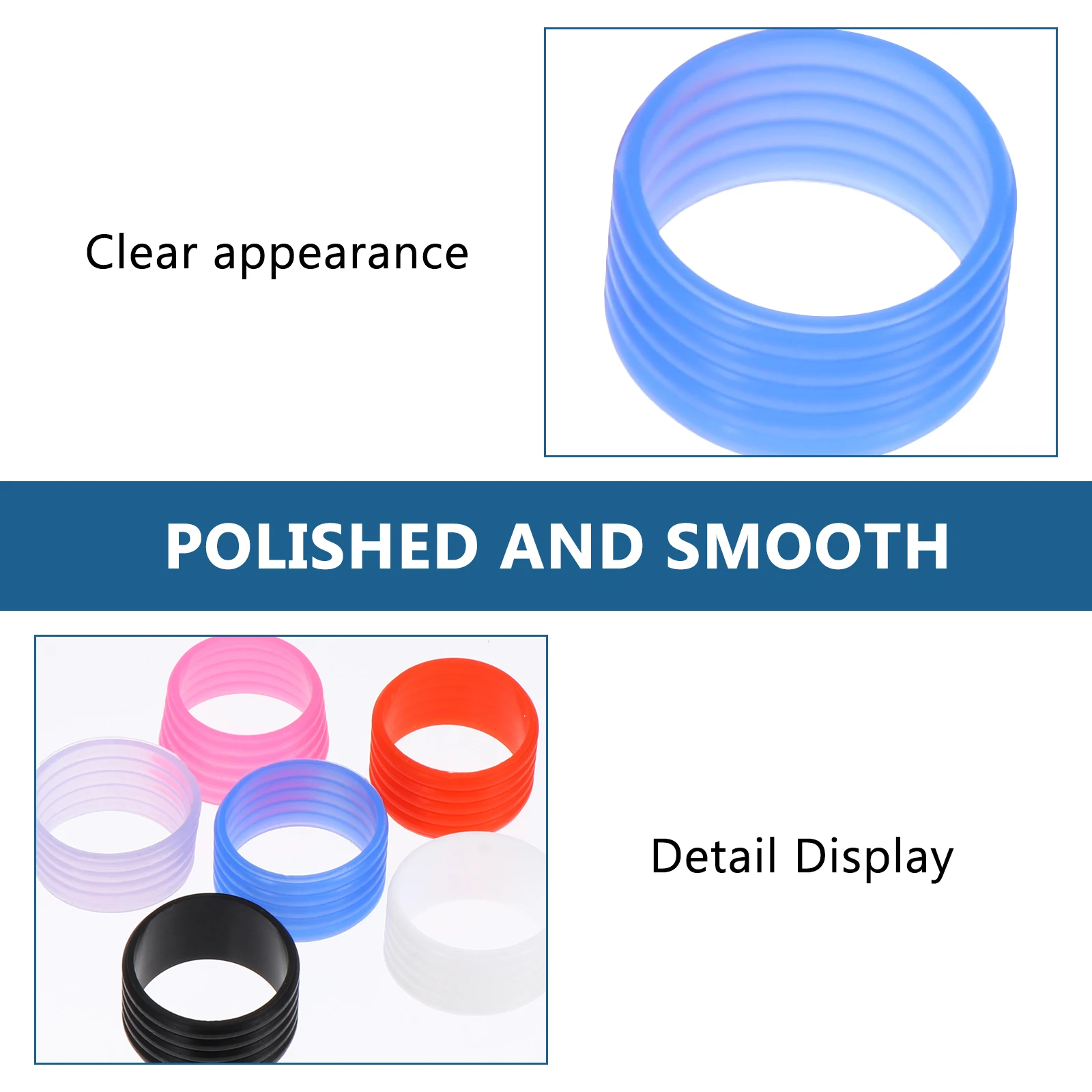 6pcs Racket Grip Band Silicone Sealing Ring Sweatband Fix Overgrip Tennis Protector Anti Slip Thin Design Hand Sweat Absorption
6pcs Racket Grip Band Silicone Sealing Ring Sweatband Fix Overgrip Tennis Protector Anti Slip Thin Design Hand Sweat Absorption