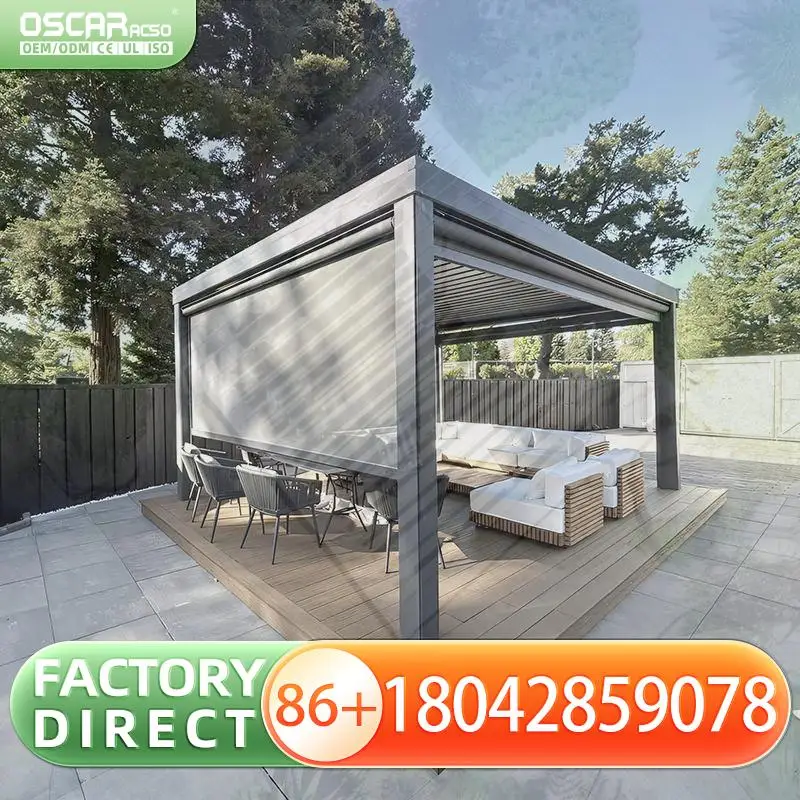Retractable Customizable Motorized Louvered Aluminum Outdoor Roof with Electric Control for Garden in Europe US Pergola
Retractable Customizable Motorized Louvered Aluminum Outdoor Roof with Electric Control for Garden in Europe US Pergola