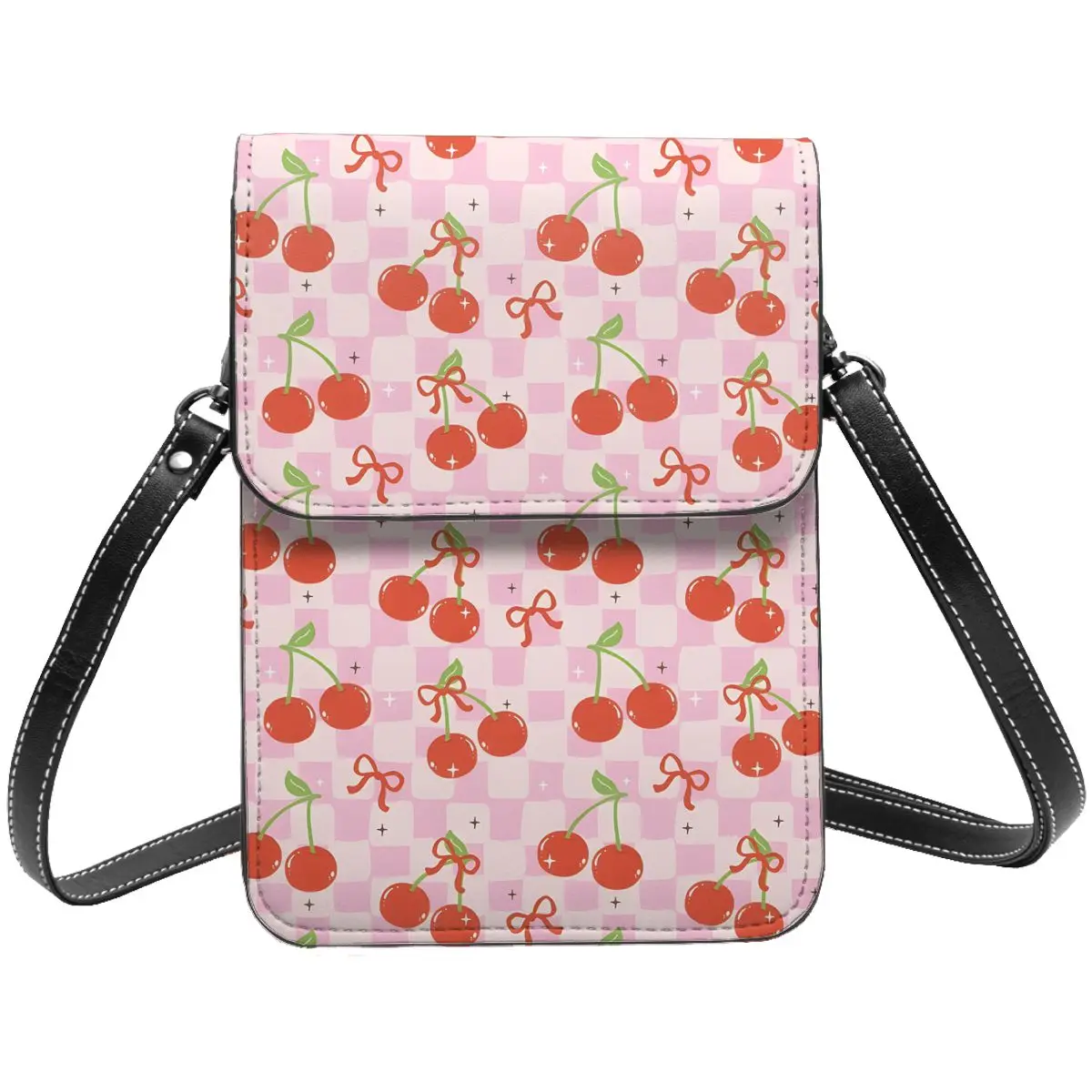 Cute Retro Cherries Bow Seamless Compact leather phone and cash case, lightweight and portable, fashionable and versatile
Cute Retro Cherries Bow Seamless Compact leather phone and cash case, lightweight and portable, fashionable and versatile