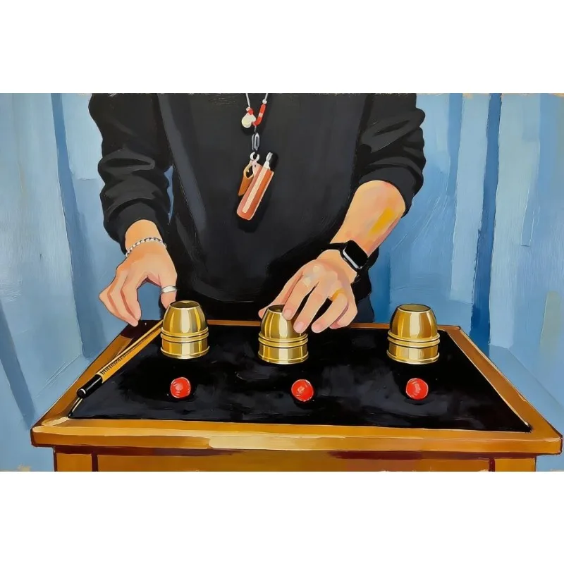 Cups and Balls (Medium) Classic Magic Trick Vanishing Appearing Ball Close Up Street Illusion Gimmick Prop Professional Magician
Cups and Balls (Medium) Classic Magic Trick Vanishing Appearing Ball Close Up Street Illusion Gimmick Prop Professional Magician