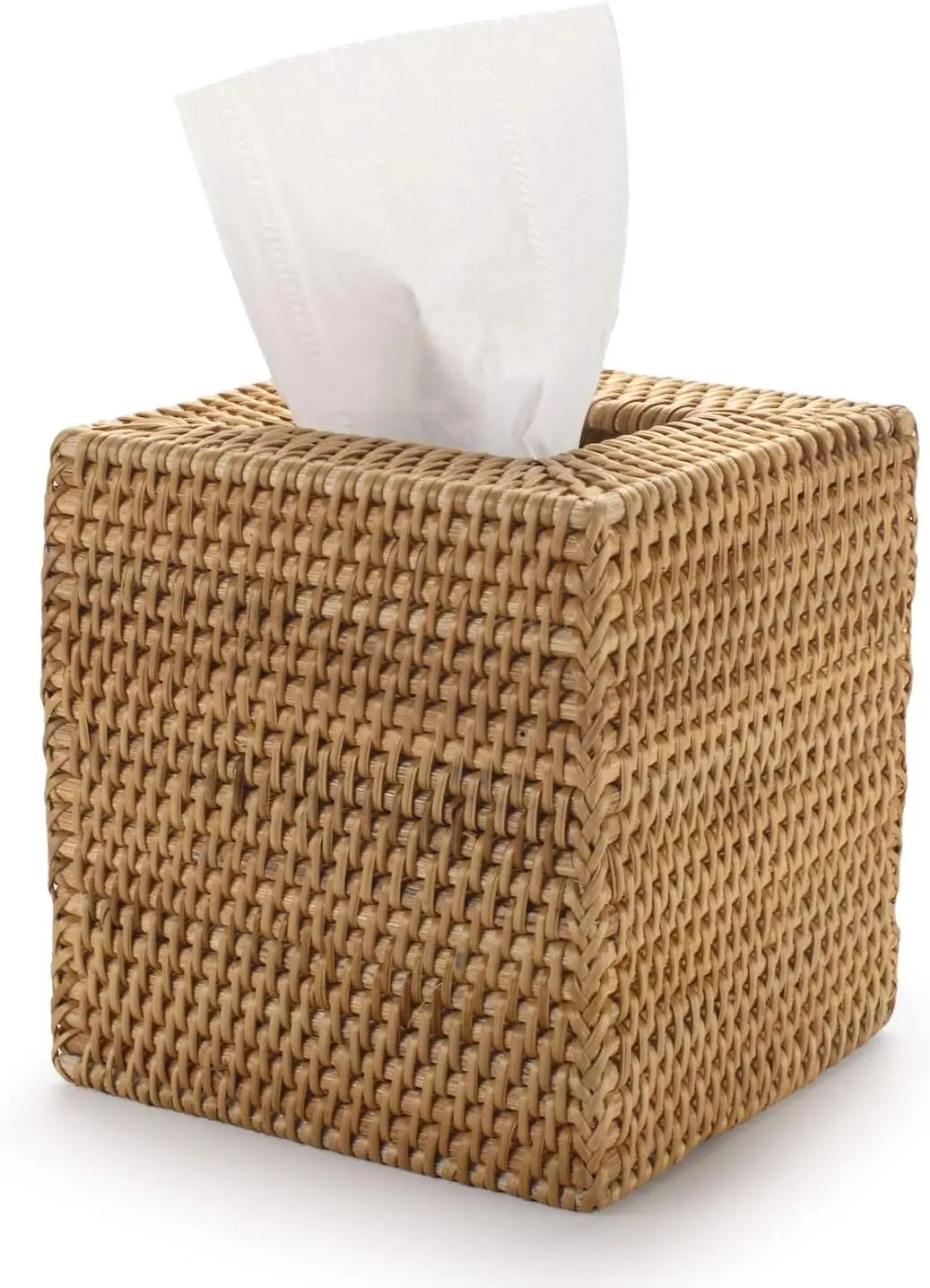 Rattan Tissue Box Cover – Handwoven Square, Natural (5.5"x5.5"x5.7")
Rattan Tissue Box Cover – Handwoven Square, Natural (5.5"x5.5"x5.7")