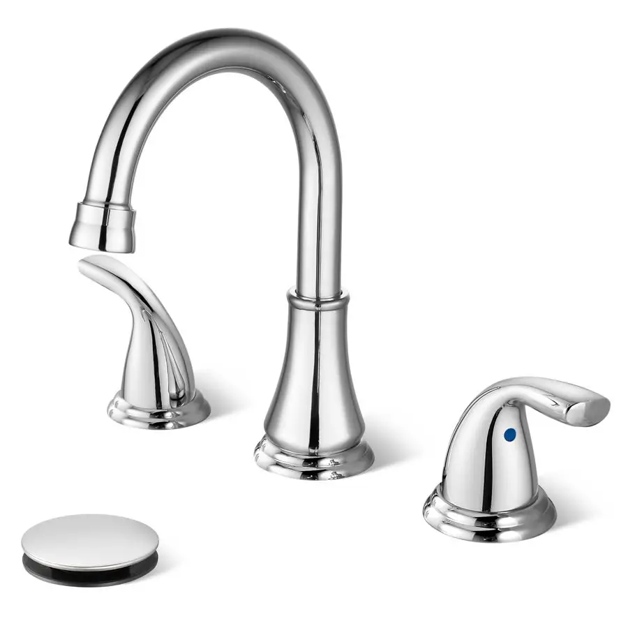 Смеситель для раковины в ванной комнате, монтируемый на палубе, 3 отверстия, 8 дюймов, смеситель для туалетного столика с 2 ручками, смеситель для раковины с выдвижным сливом, полированный хром
Смеситель для раковины в ванной комнате, монтируемый на палубе, 3 отверстия, 8 дюймов, смеситель для туалетного столика с 2 ручками, смеситель для раковины с выдвижным сливом, полированный хром