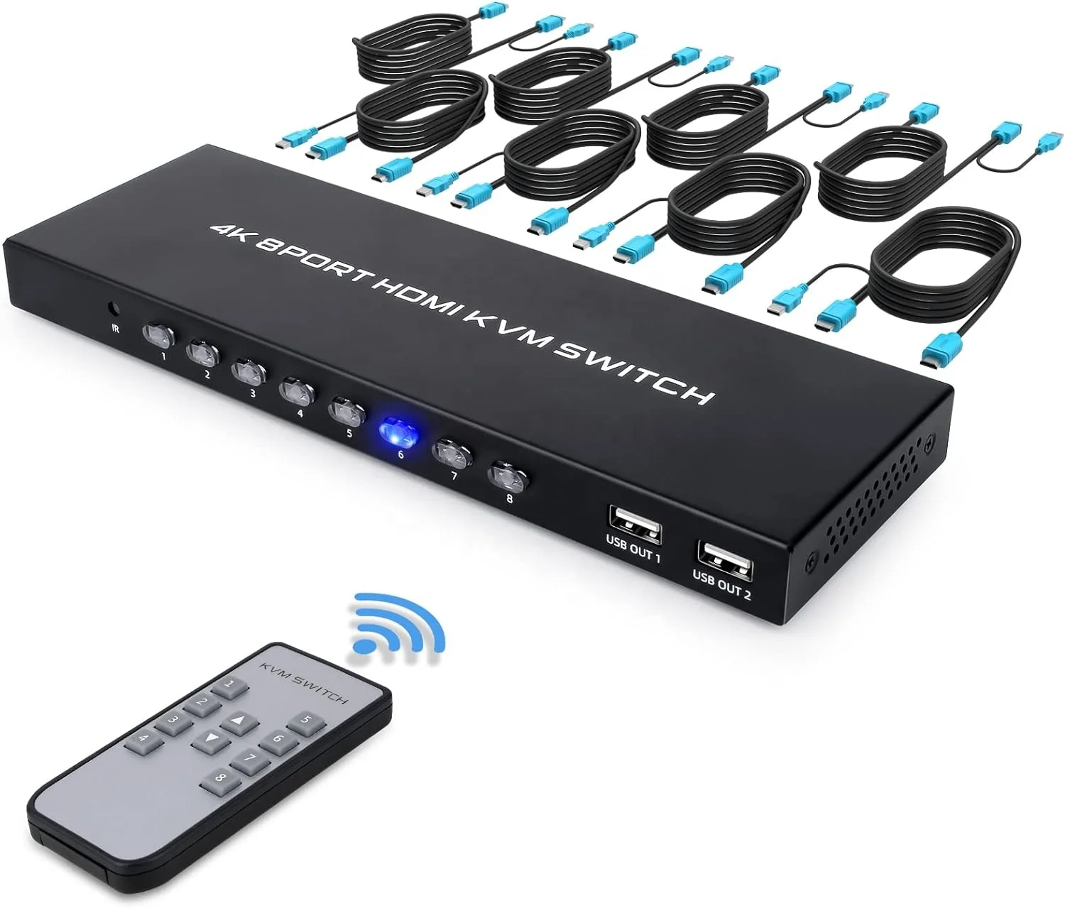 SYONG 8 Port KVM Switch HDMI 4K 30Hz , SYONG Rack Video HDMI KVM Switcher Console 8 In 1 Out + 8-Pack Cables
SYONG 8 Port KVM Switch HDMI 4K 30Hz , SYONG Rack Video HDMI KVM Switcher Console 8 In 1 Out + 8-Pack Cables