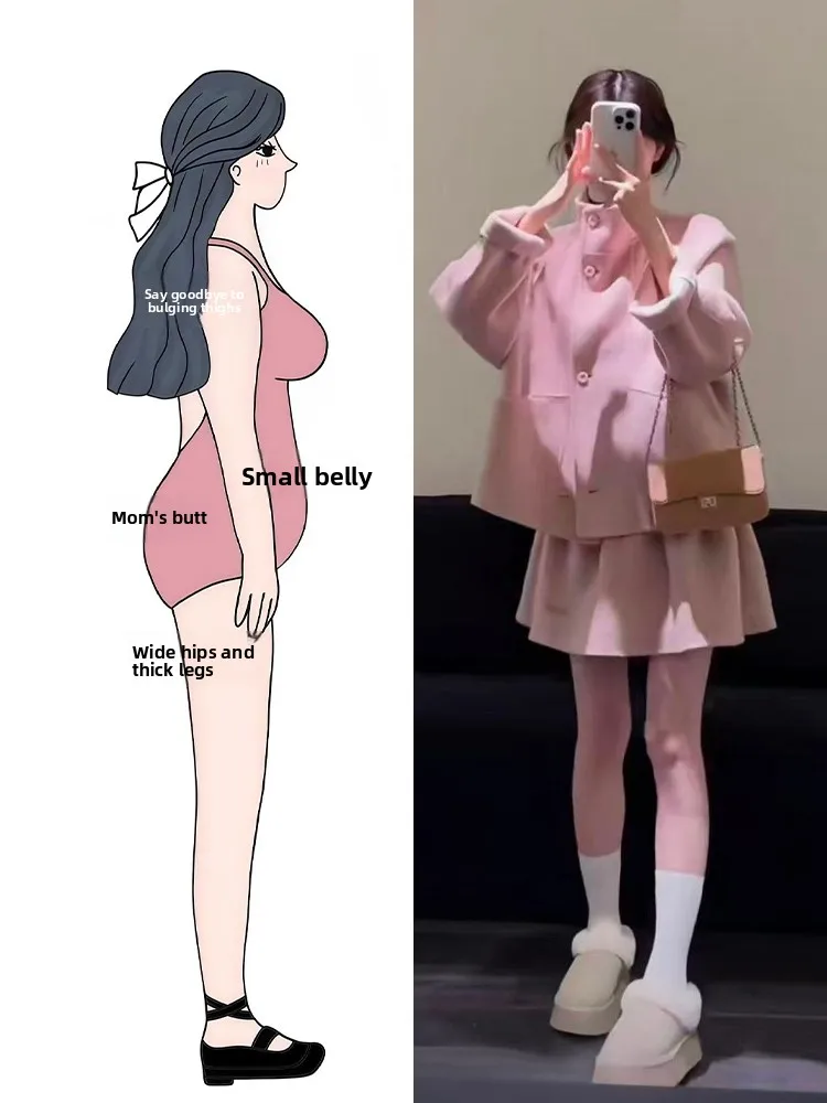 Pink Woolen Coat And Skirt Set Fashionable Ageless Autumn Winter Outfit High Waist Short Skirt Korean Style Commute Wear
Pink Woolen Coat And Skirt Set Fashionable Ageless Autumn Winter Outfit High Waist Short Skirt Korean Style Commute Wear