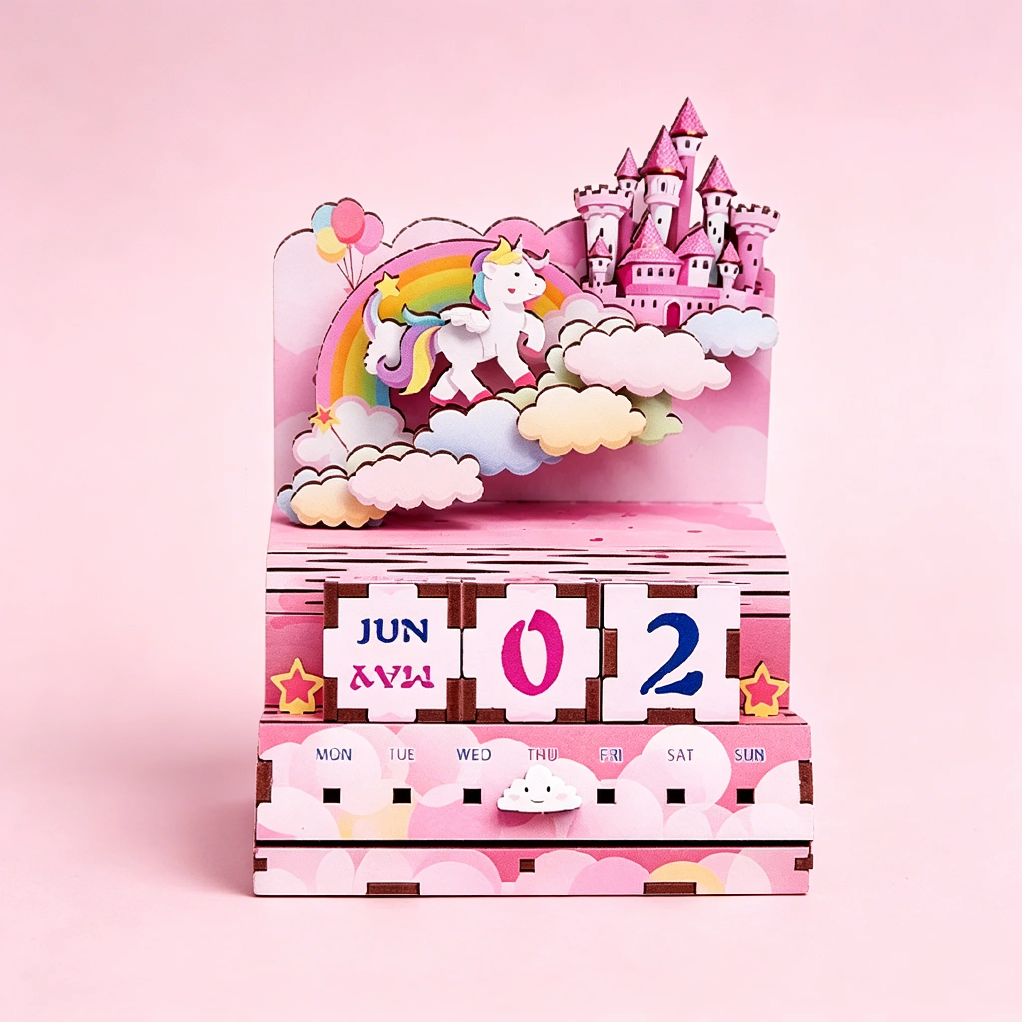 DIY Assembly 3D Wooden Puzzle Perpetual Calendar Castle Model - Desktop Decor Birthday Christmas Gift for Girls Who Love Crafts
DIY Assembly 3D Wooden Puzzle Perpetual Calendar Castle Model - Desktop Decor Birthday Christmas Gift for Girls Who Love Crafts