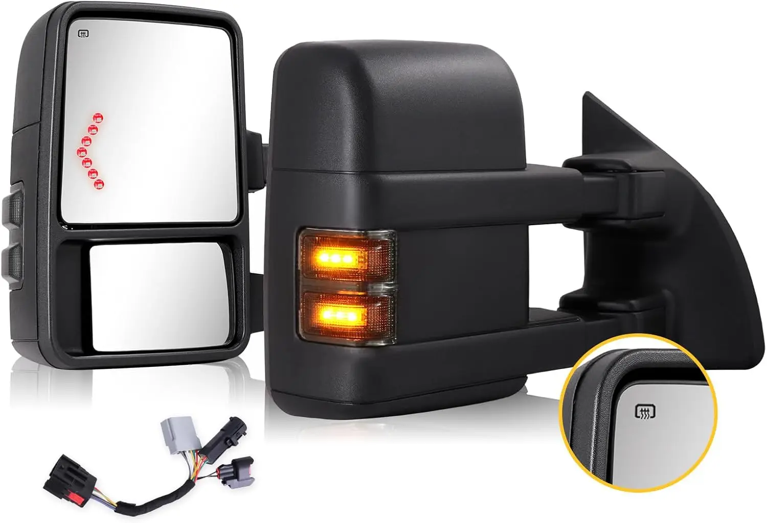 Ford Truck & SUV Towing, Glass Material, Smoke Color, Power Heated with Arrow Turn Signal and Running Lights
Ford Truck & SUV Towing, Glass Material, Smoke Color, Power Heated with Arrow Turn Signal and Running Lights