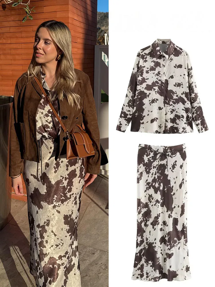 HH женские весенние юбки, костюм, однобортный отложной воротник, рубашка с принтом + модный атласный пояс с высокой талией, юбка-миди
HH женские весенние юбки, костюм, однобортный отложной воротник, рубашка с принтом + модный атласный пояс с высокой талией, юбка-миди