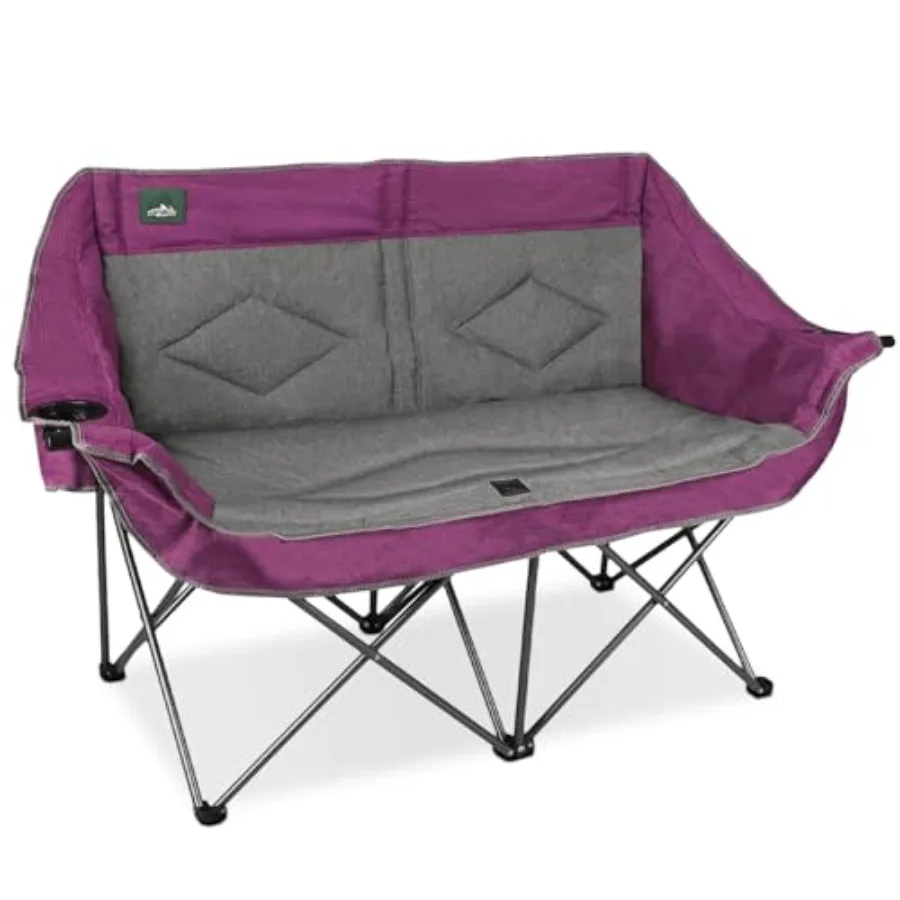 Folding Loveseat Camping Chair for Picnic Beach Travel, Polyester Fabric, Purple, Full Padding + Dual Cup Holders + Wine Glass
Folding Loveseat Camping Chair for Picnic Beach Travel, Polyester Fabric, Purple, Full Padding + Dual Cup Holders + Wine Glass