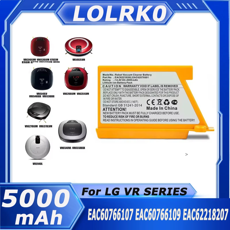 New Battery For LG Sweeping Mopping Robot VR65720LVMP VR65715LVM EAC62218205 VR66750LVWP EAC60766107 AGM30061001 Vacuum Cleaner
New Battery For LG Sweeping Mopping Robot VR65720LVMP VR65715LVM EAC62218205 VR66750LVWP EAC60766107 AGM30061001 Vacuum Cleaner