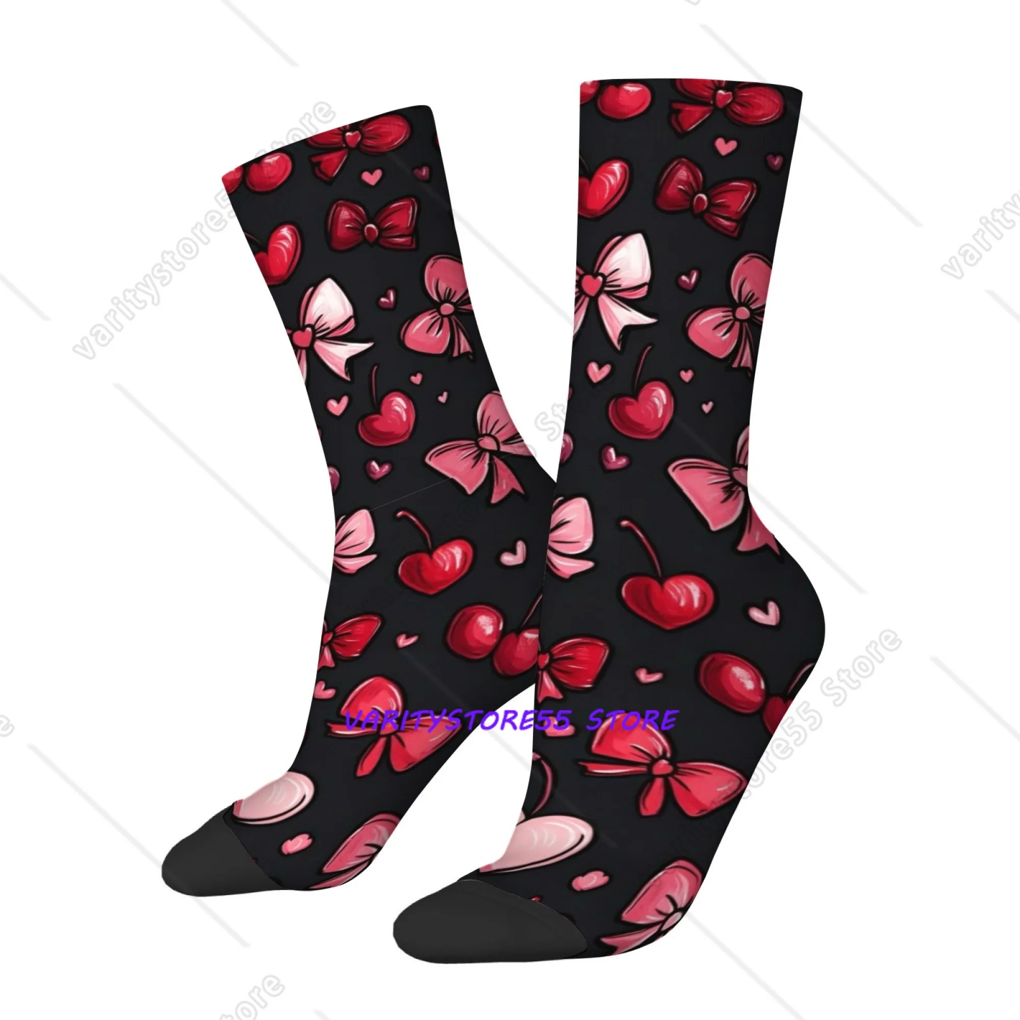 Retro cherry bow print men's socks novel street style romantic and sweet comfortable and breathable casual socks
Retro cherry bow print men's socks novel street style romantic and sweet comfortable and breathable casual socks