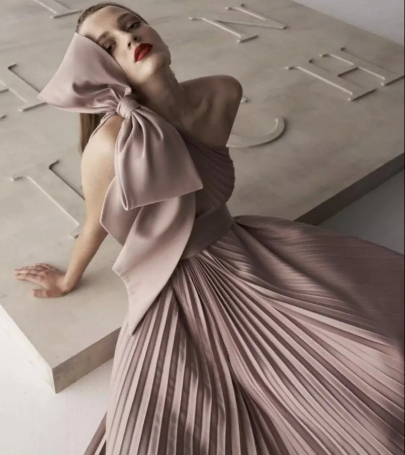 Customized Elegant Bean Pink Short Women Evening Party Dresses One Shoulder Bow Satin Prom Formal Celebrity Gowns Robe De Soiree
Customized Elegant Bean Pink Short Women Evening Party Dresses One Shoulder Bow Satin Prom Formal Celebrity Gowns Robe De Soiree