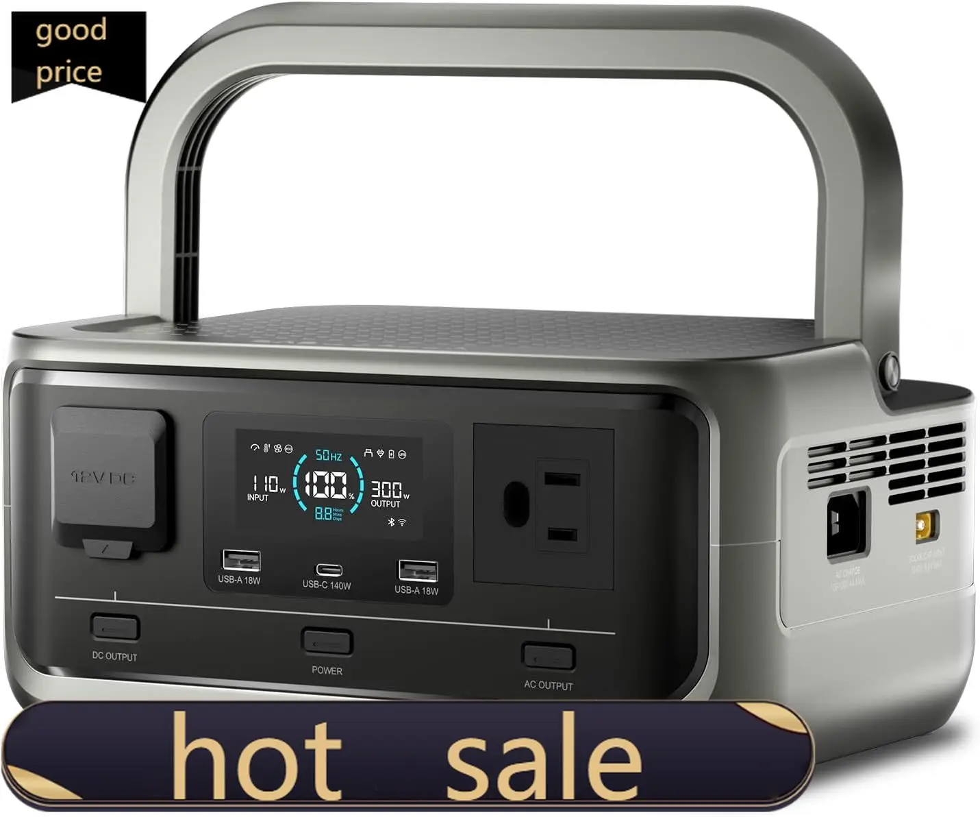 VOLIX P300 300W 600W peak Portable Power Station with UPS Function 256Wh LiFePO4 Battery MPPT 110W Max 1 Hour AC Fast Charge
VOLIX P300 300W 600W peak Portable Power Station with UPS Function 256Wh LiFePO4 Battery MPPT 110W Max 1 Hour AC Fast Charge