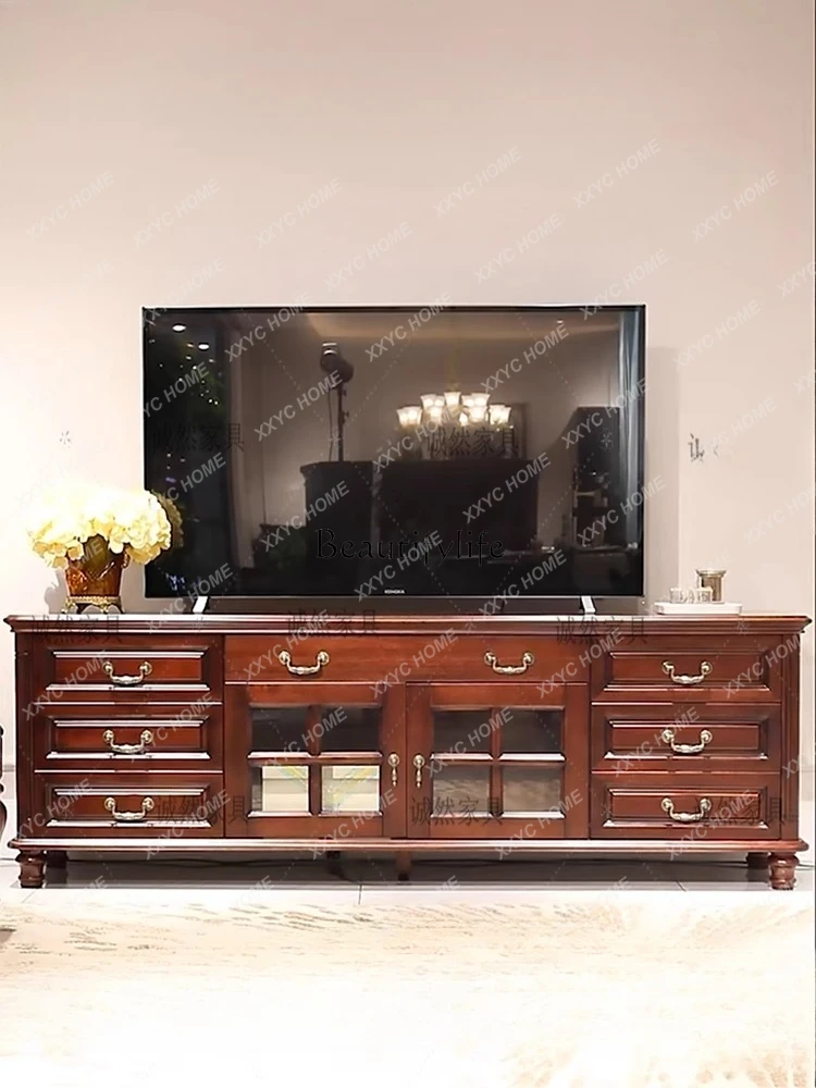 black walnut solid wood TV cabinet small apartment bedroom wall storage cabinet
black walnut solid wood TV cabinet small apartment bedroom wall storage cabinet