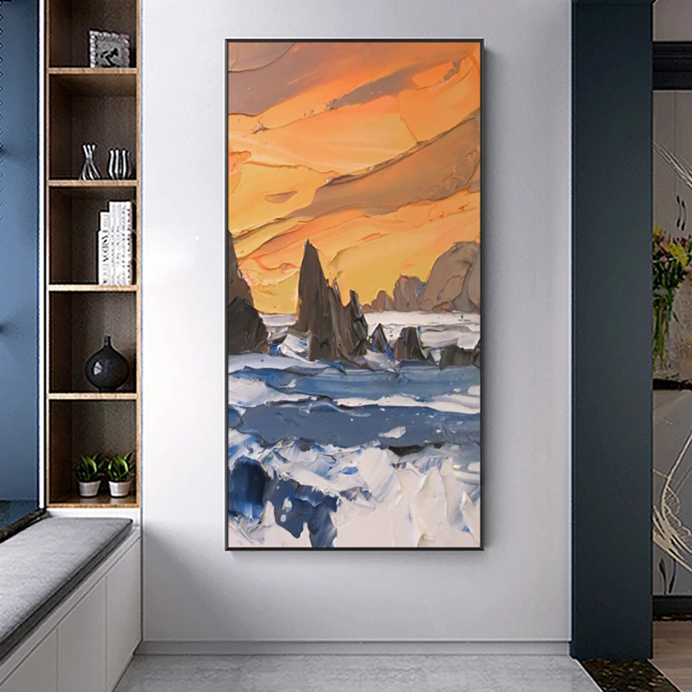 Hand Painted Abstract Sunset Oil Painting On Canvas Landscape Wall Art For Living Room Salon Decor Modern Abstrcat Oil Painting
Hand Painted Abstract Sunset Oil Painting On Canvas Landscape Wall Art For Living Room Salon Decor Modern Abstrcat Oil Painting