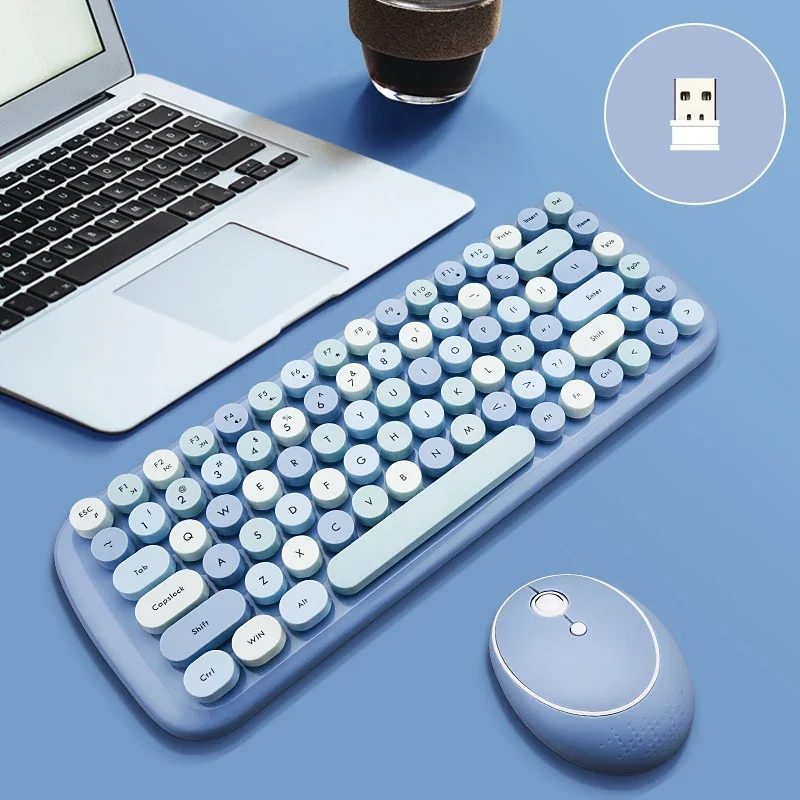 2.4G Wireless Keyboard & Mouse Set/Combo Rechargeable 84Keys Colorful Candy Colour Waterproof For Laptop Desktop Computer
2.4G Wireless Keyboard & Mouse Set/Combo Rechargeable 84Keys Colorful Candy Colour Waterproof For Laptop Desktop Computer