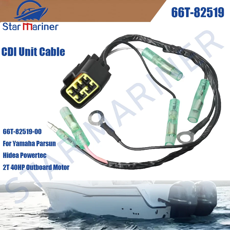 CDI Unit Cable 66T-82519 66T-82519-00 For Yamaha Parsun Hidea Powertec 2T 40HP Outboard Motor Boat Engine Accessories
CDI Unit Cable 66T-82519 66T-82519-00 For Yamaha Parsun Hidea Powertec 2T 40HP Outboard Motor Boat Engine Accessories