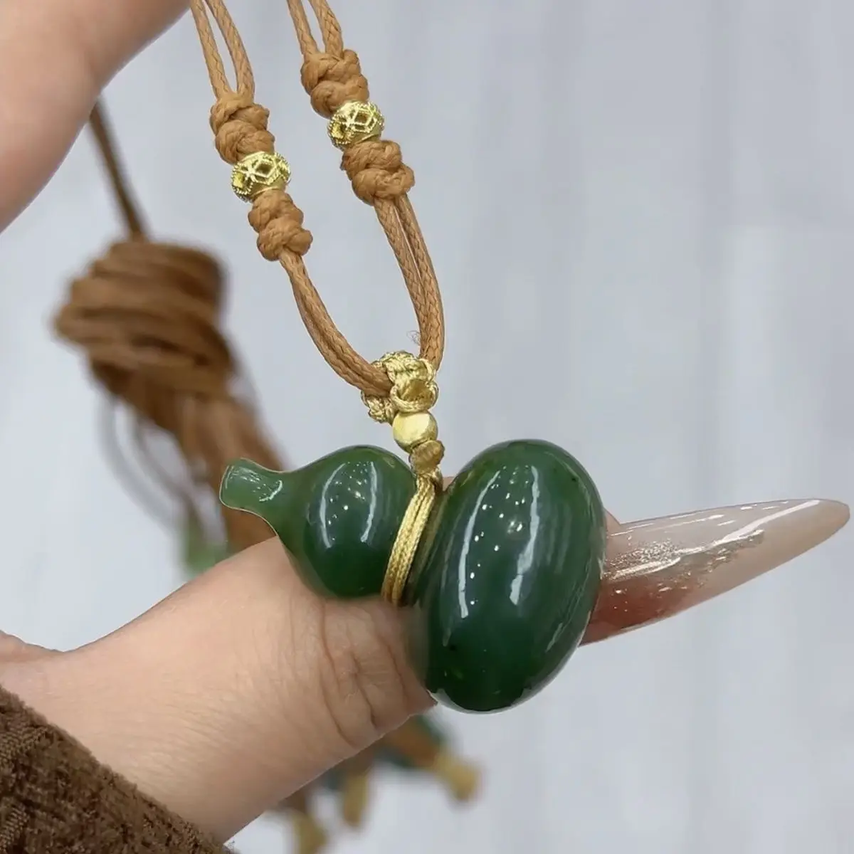 Hetian jade jasper gourd Fulu exquisite jade pendant gift pendant necklace size 31.7 * 22.7 * 9.8
Hetian jade jasper gourd Fulu exquisite jade pendant gift pendant necklace size 31.7 * 22.7 * 9.8