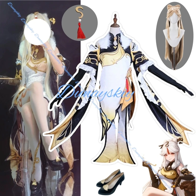 Игра Genshin Ning Guang Косплей Impact Костюм Парик Аниме Хэллоуин Вечеринка Cheongsam Платье Девушка Хэллоуин Ролевая Игра Для Женщин Девочек 
Игра Genshin Ning Guang Косплей Impact Костюм Парик Аниме Хэллоуин Вечеринка Cheongsam Платье Девушка Хэллоуин Ролевая Игра Для Женщин Девочек