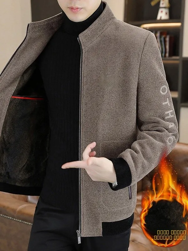 High Quali Thiened Fce Autumn Winter Men's Woolen Coat Stand Collar Warm Jaet Faionable Busin Sle Outerwear
High Quali Thiened Fce Autumn Winter Men's Woolen Coat Stand Collar Warm Jaet Faionable Busin Sle Outerwear