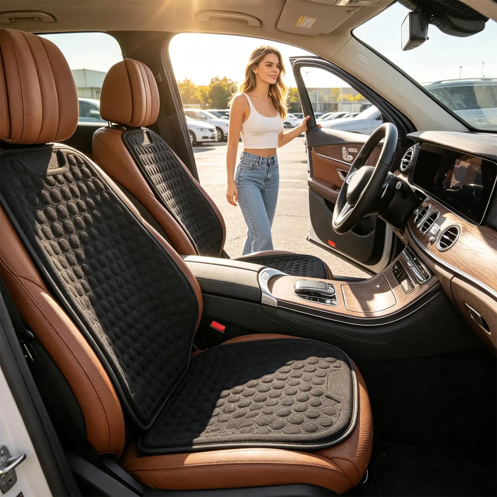 Cooling Seat Covers For Cars Universal Breathable Anti-slip Ventilated Seat Cushion For Home Office Working Hot Weather Summer
Cooling Seat Covers For Cars Universal Breathable Anti-slip Ventilated Seat Cushion For Home Office Working Hot Weather Summer