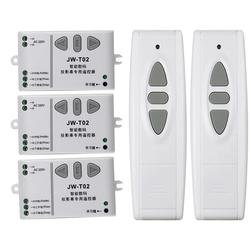 433MHz AC 220V 2CH Relay Receiver+RF Transmitter Wireless Remote Control Switch for Garage Motor Door Projector Curtain Control
433MHz AC 220V 2CH Relay Receiver+RF Transmitter Wireless Remote Control Switch for Garage Motor Door Projector Curtain Control