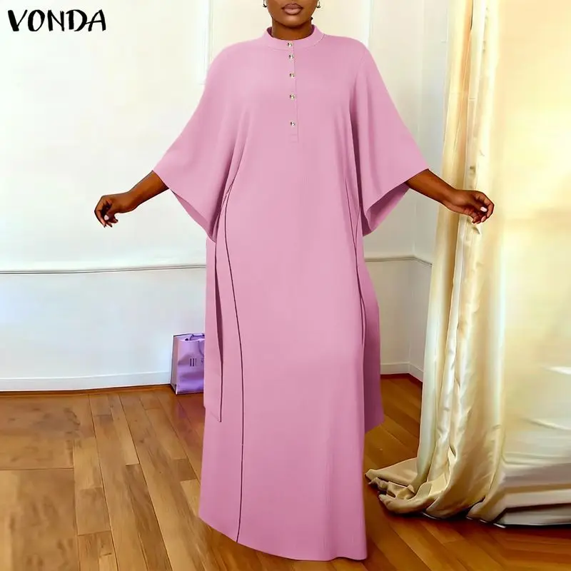 VONDA Plus Size 5XL Vintage Women Long Maxi Dresses Sexy Three Quarter Sleeve Casual Party Sundress Fashion Oversized Long Robe
VONDA Plus Size 5XL Vintage Women Long Maxi Dresses Sexy Three Quarter Sleeve Casual Party Sundress Fashion Oversized Long Robe