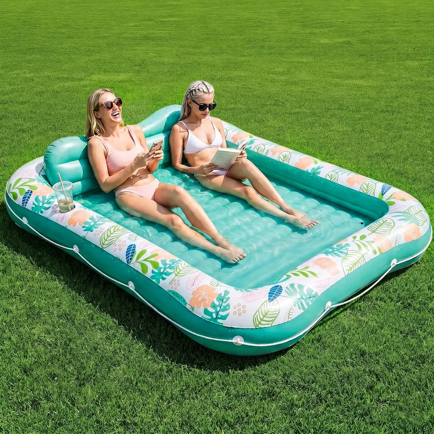 Inflatable Tanning Pool Lounger Float, 87' x 63' Pool Floats Adult with Pillow & Cup Holder, 4 in 1 Water Filled Inflatable Sun
Inflatable Tanning Pool Lounger Float, 87' x 63' Pool Floats Adult with Pillow & Cup Holder, 4 in 1 Water Filled Inflatable Sun