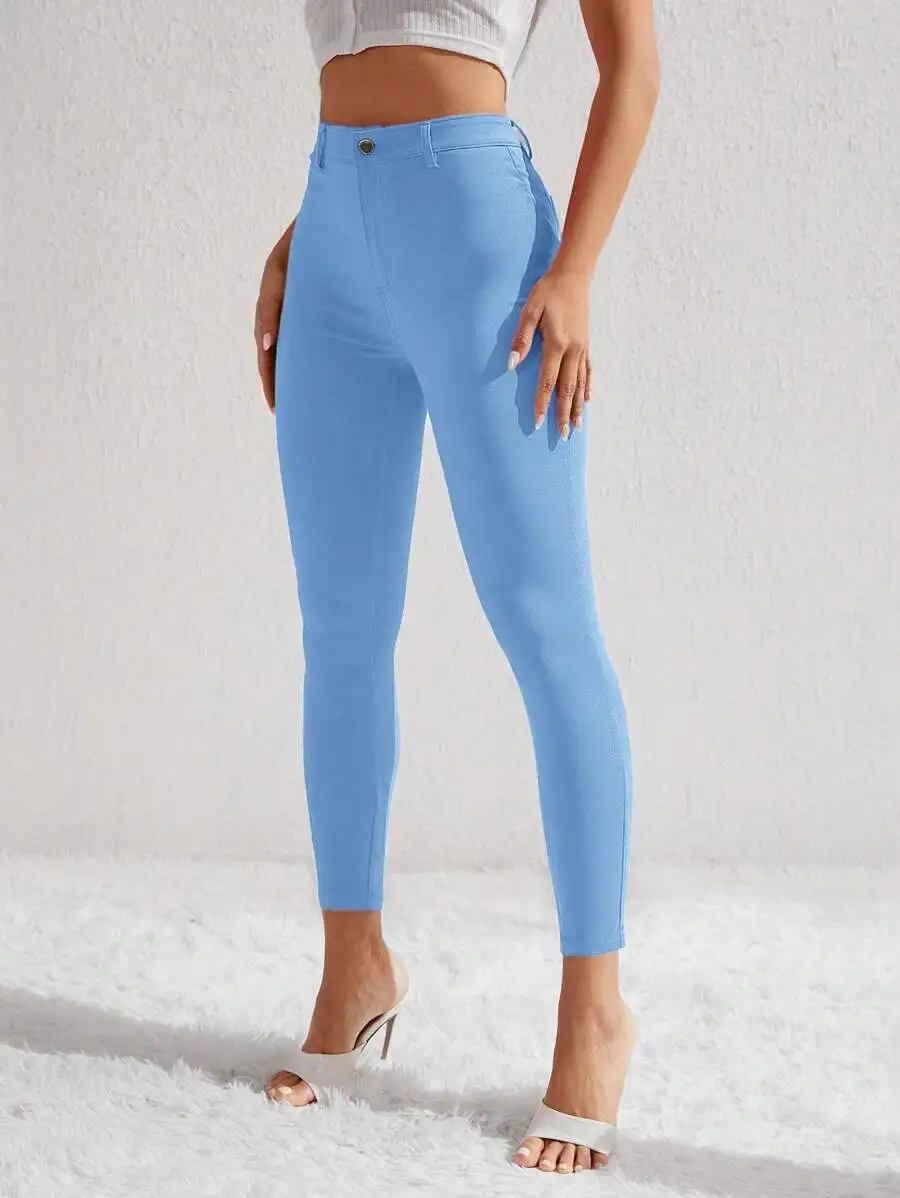 Womens High Waist Solid Color Casual Ankle-Length Pants
Womens High Waist Solid Color Casual Ankle-Length Pants