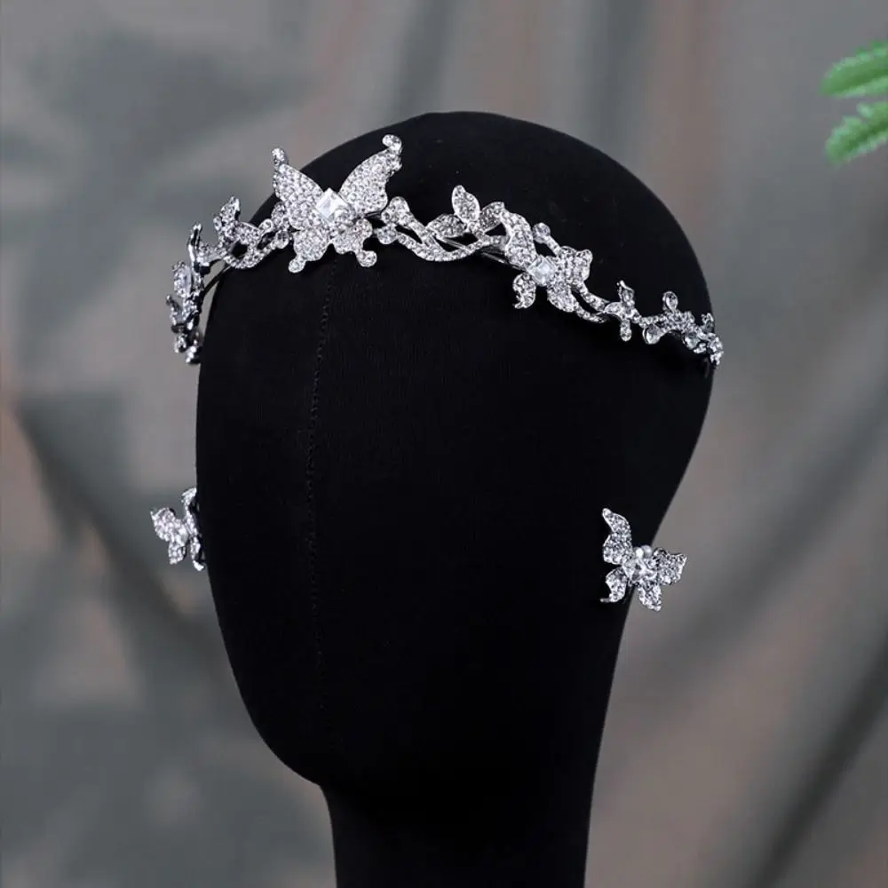 Bride Headdress Butterfly Crystal Tiara Set Ear Clip Sparkling Rhinestone Queen Crown Luxury Princess Headband
Bride Headdress Butterfly Crystal Tiara Set Ear Clip Sparkling Rhinestone Queen Crown Luxury Princess Headband
