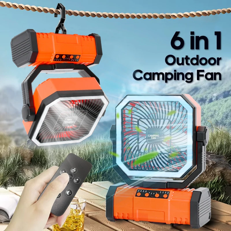 Multifunctional Outdoor Camping Fan Light Rechargeable Ceiling Fan with 3-speed Night Light and Power Bank Portable Fan
Multifunctional Outdoor Camping Fan Light Rechargeable Ceiling Fan with 3-speed Night Light and Power Bank Portable Fan