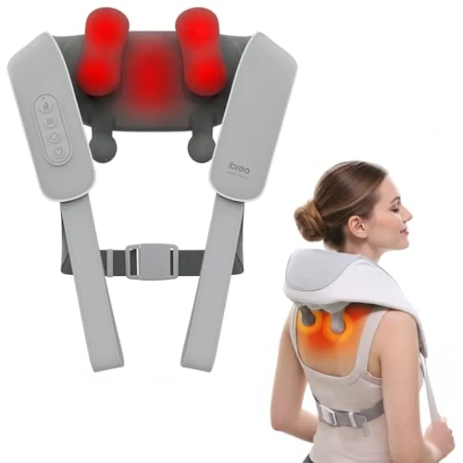 Cordless Shiatsu Neck and Back Massager with Heat 10 Mins x 12 Uses 3 Massage Modes 2 Intensity Levels 3D Kneading Deep Tissue
Cordless Shiatsu Neck and Back Massager with Heat 10 Mins x 12 Uses 3 Massage Modes 2 Intensity Levels 3D Kneading Deep Tissue