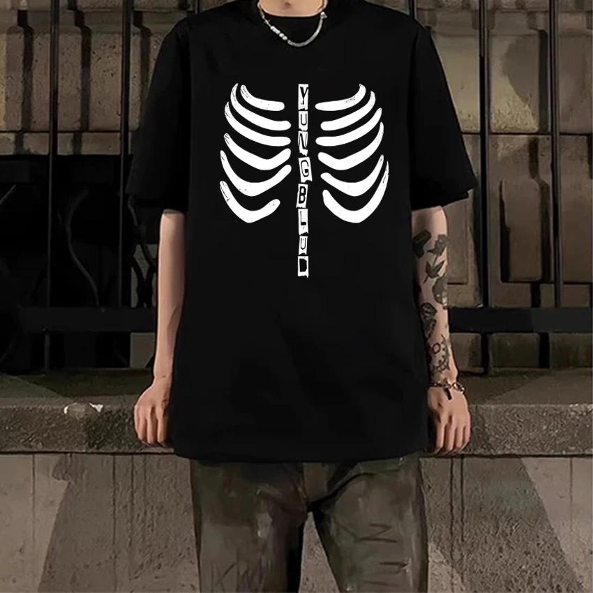 Gothic Yungblud Skeleton Rock Punk Graphic print T Shirt Men Women vintage Oversized short sleeve T-shirts Unisex Cotton Tops
Gothic Yungblud Skeleton Rock Punk Graphic print T Shirt Men Women vintage Oversized short sleeve T-shirts Unisex Cotton Tops