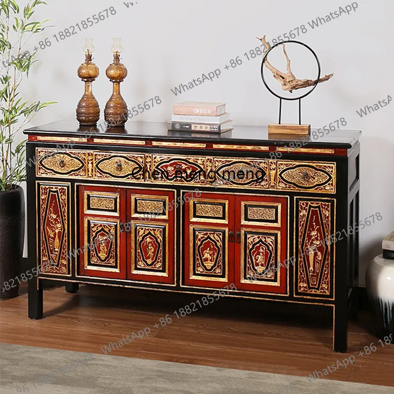 Новый комод-перегородка в китайском стиле ретро с резьбой и росписью, декоративный буфет для прихожей и гостиной
Новый комод-перегородка в китайском стиле ретро с резьбой и росписью, декоративный буфет для прихожей и гостиной