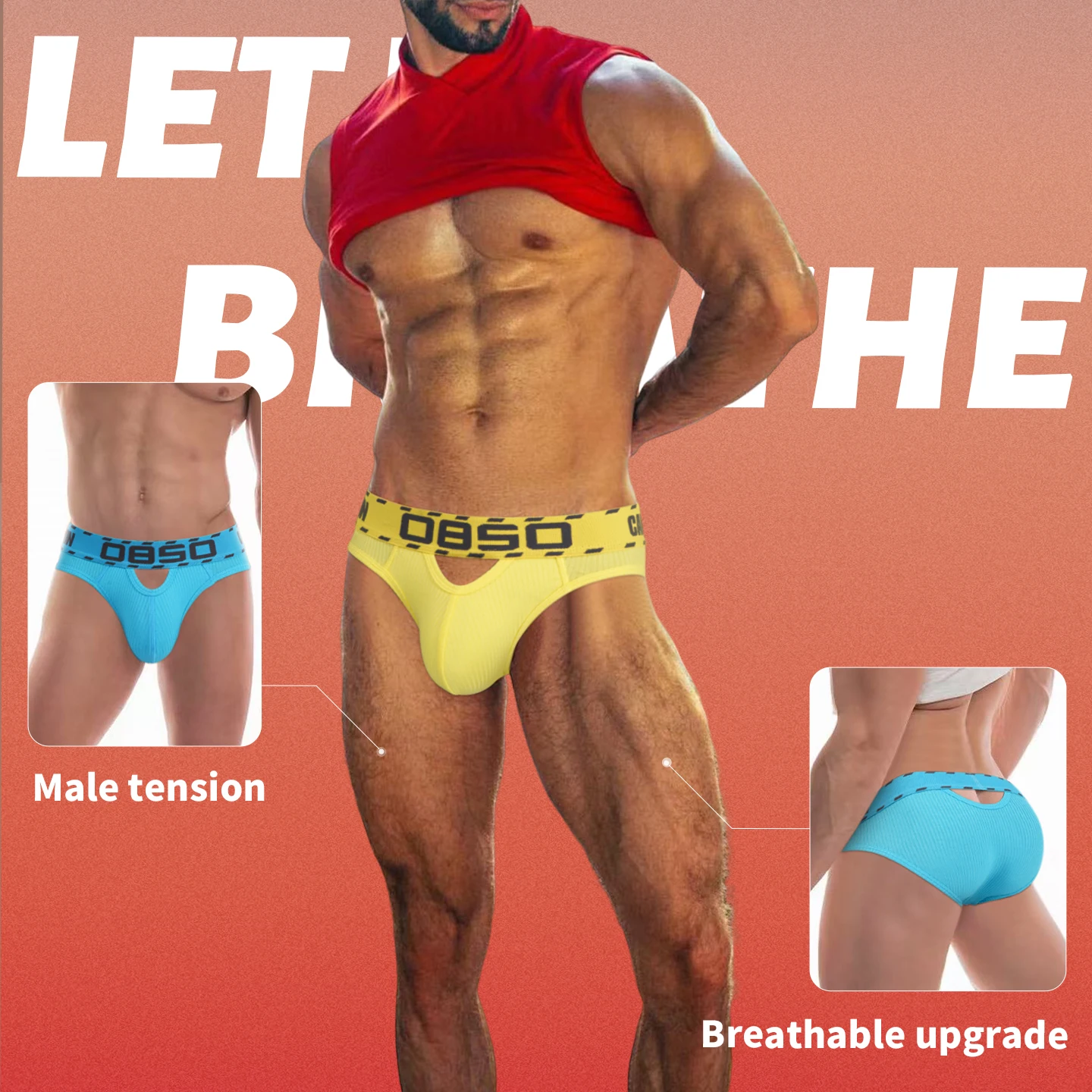 Men's Sexy Hollow Out Briefs Ribbed Cotton Triangle Underwear with Warning Letter Waistband 3D Pouch Breathable Summer Panties
Men's Sexy Hollow Out Briefs Ribbed Cotton Triangle Underwear with Warning Letter Waistband 3D Pouch Breathable Summer Panties