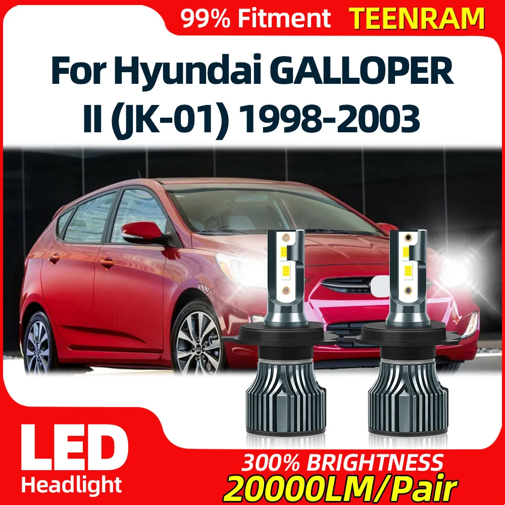LED Car Headlights Bulbs 20000LM Turbo Lights 6000K Plug&Play Auto Lamp For Hyundai GALLOPER II (JK-01) 1998-2000 2001 2002 2003
LED Car Headlights Bulbs 20000LM Turbo Lights 6000K Plug&Play Auto Lamp For Hyundai GALLOPER II (JK-01) 1998-2000 2001 2002 2003