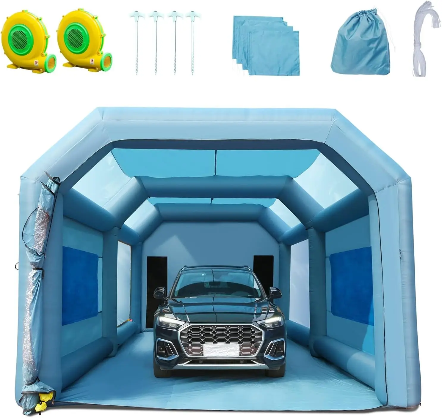 23x13x8.5ft Inflatable Paint Booth, Inflatable Spray Booth, High Powerful 480W+750W Blowers Spray Booth Tent, Car Paint Tent Air
23x13x8.5ft Inflatable Paint Booth, Inflatable Spray Booth, High Powerful 480W+750W Blowers Spray Booth Tent, Car Paint Tent Air