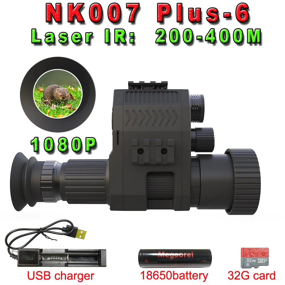 Инфракрасный прицел ночного видения NK007 Plus-6 1080P, монокулярное устройство ночного видения, охотничий прицел, ИК-камера, Охотничья монокулярная камера
Инфракрасный прицел ночного видения NK007 Plus-6 1080P, монокулярное устройство ночного видения, охотничий прицел, ИК-камера, Охотничья монокулярная камера