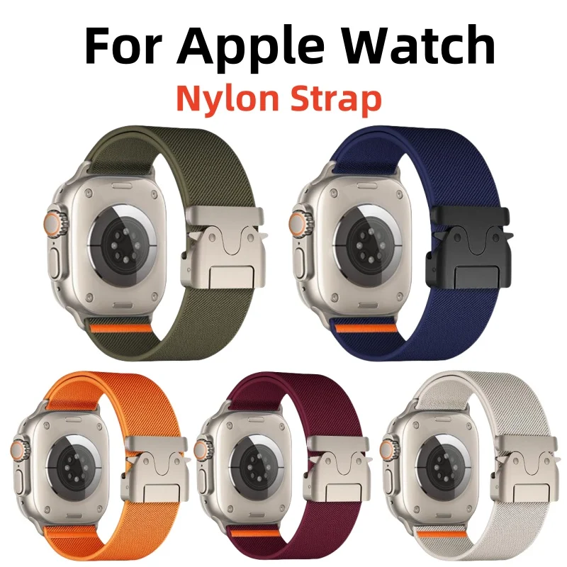 Nylon Strap For For Apple Watch Ultra/2 49mm 10 42/46mm Parachute buckle Bracelet Band iWatch Series SE/7/8/9 44/45mm 40/41mm
Nylon Strap For For Apple Watch Ultra/2 49mm 10 42/46mm Parachute buckle Bracelet Band iWatch Series SE/7/8/9 44/45mm 40/41mm