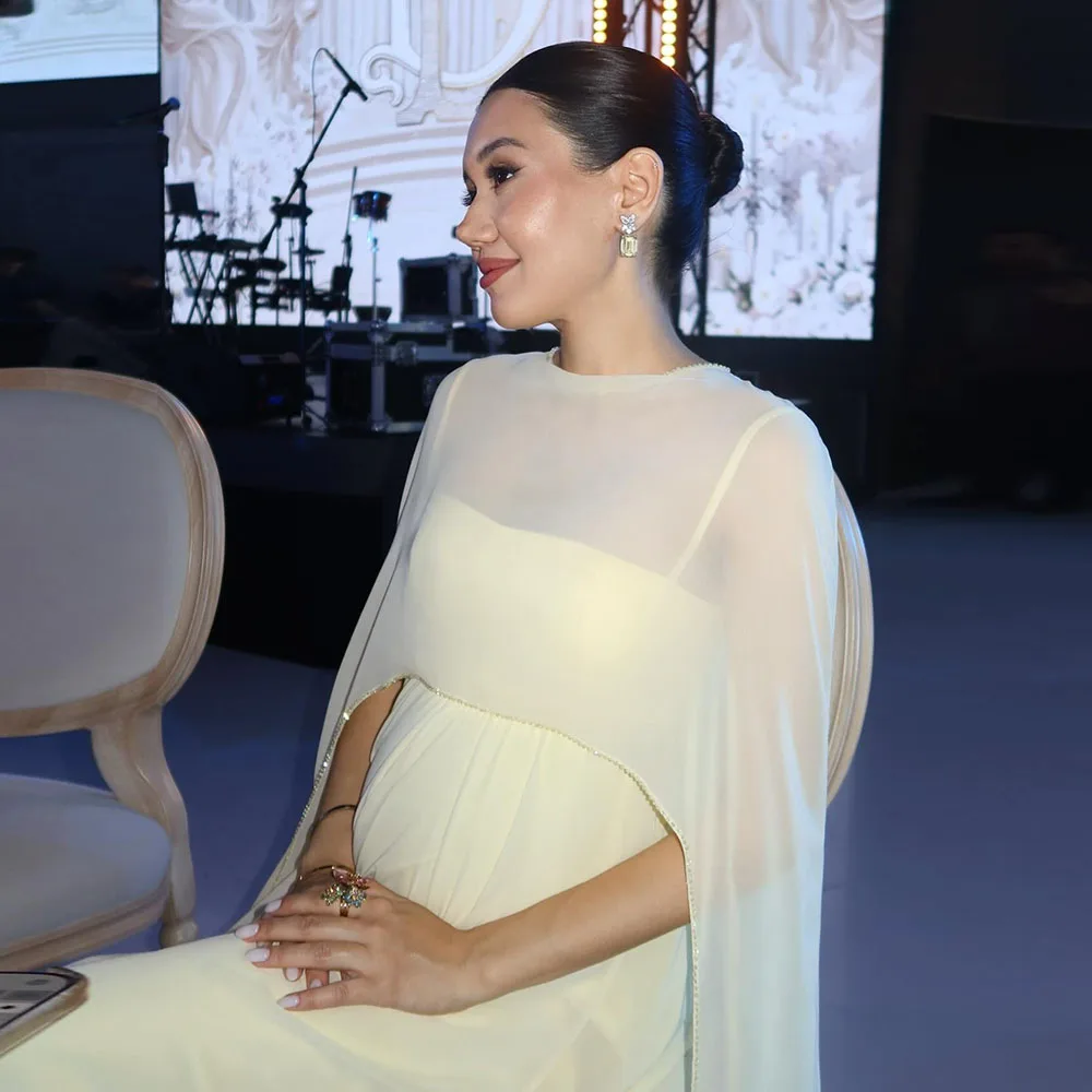 Eightale Arabic Evening Dress Chiffon Customized Cap Sleeves Maternity Wedding Prom Gown Party Dress for Pregnant Women
Eightale Arabic Evening Dress Chiffon Customized Cap Sleeves Maternity Wedding Prom Gown Party Dress for Pregnant Women