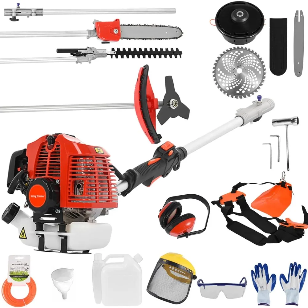 Weed Eater Gas Powered 52cc - 2 Cycle, 5 in 1 Grass Trimmer, Gas Hedge Trimmer, String Trimmer, Brush Cutter, Pole Saw with Exte
Weed Eater Gas Powered 52cc - 2 Cycle, 5 in 1 Grass Trimmer, Gas Hedge Trimmer, String Trimmer, Brush Cutter, Pole Saw with Exte