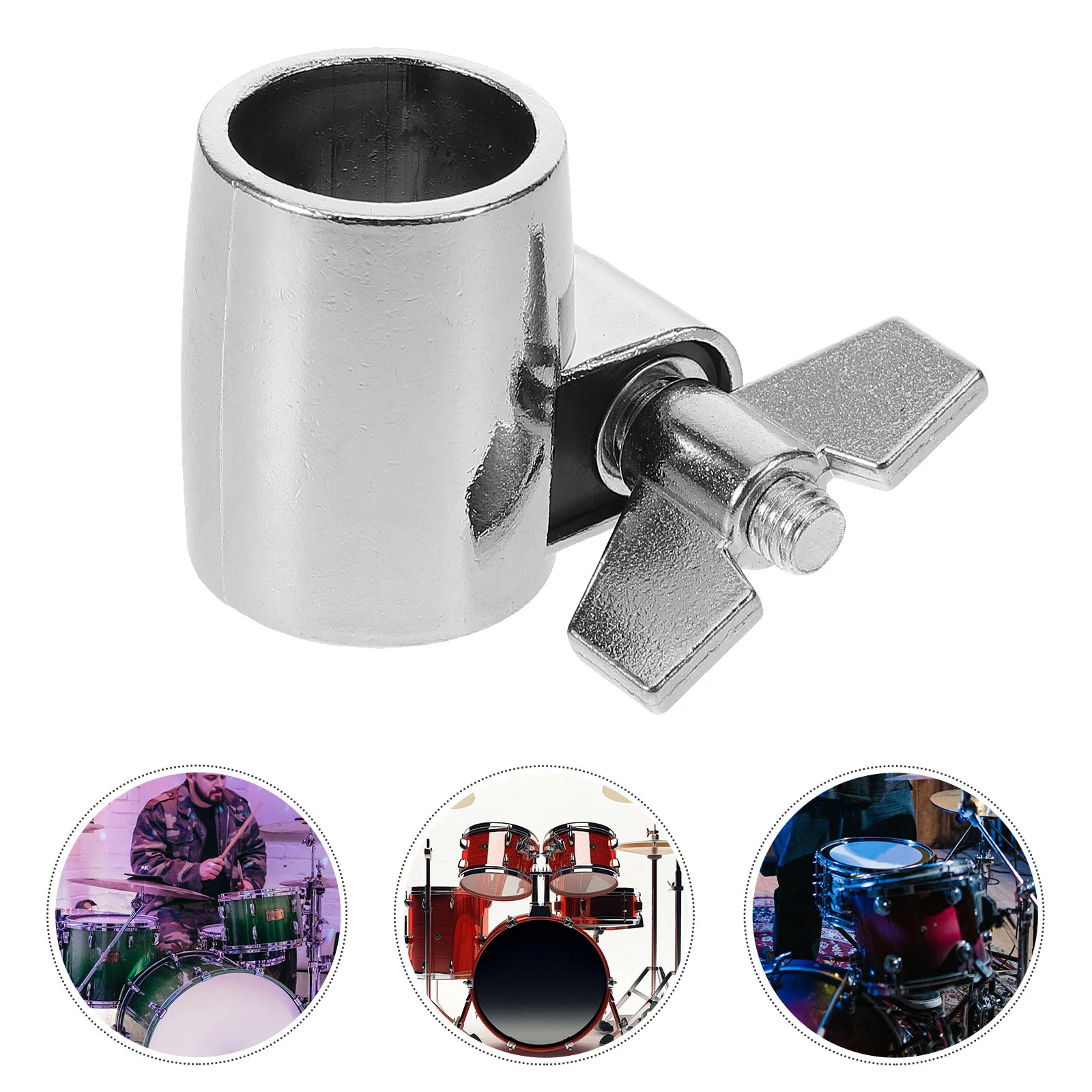 Adjustable Cowbell Clamp For Drum Set Smooth Polished Metal Mount Bracket Clip Multifunctional Drum Kit Accessory