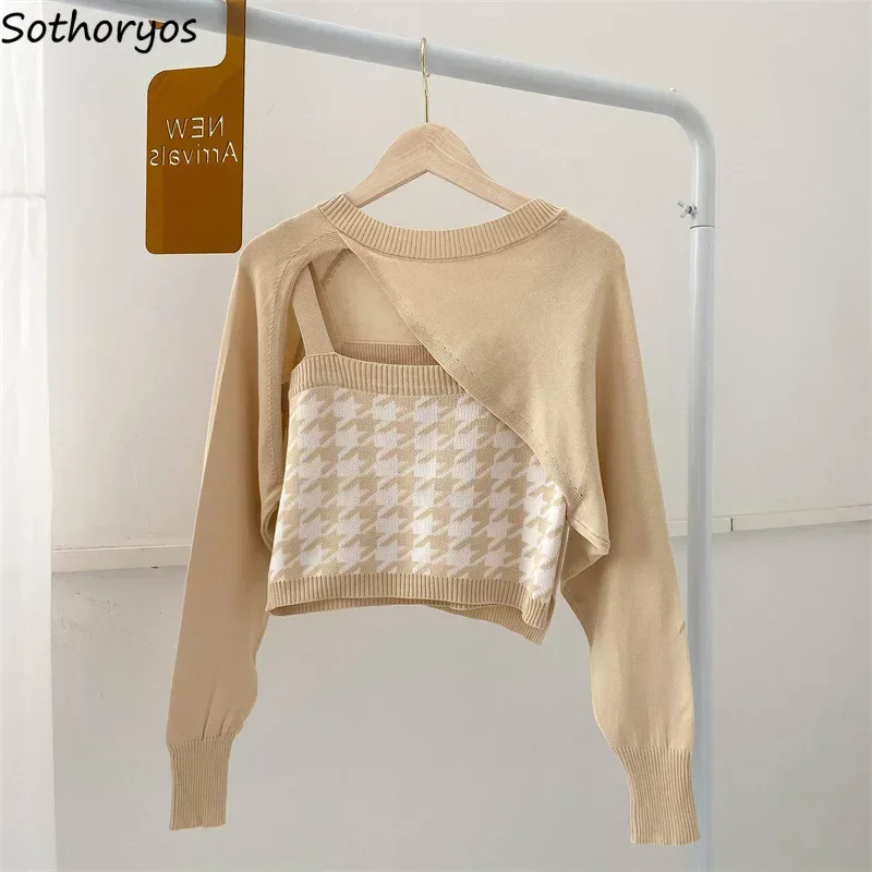 Весенние комплекты, женские клетчатые камзолы, модный дизайн, тонкий трикотаж в корейском стиле, универсальные комплекты, популярная осенняя одежда из 2 предметов, уличная одежда
Весенние комплекты, женские клетчатые камзолы, модный дизайн, тонкий трикотаж в корейском стиле, универсальные комплекты, популярная осенняя одежда из 2 предметов, уличная одежда