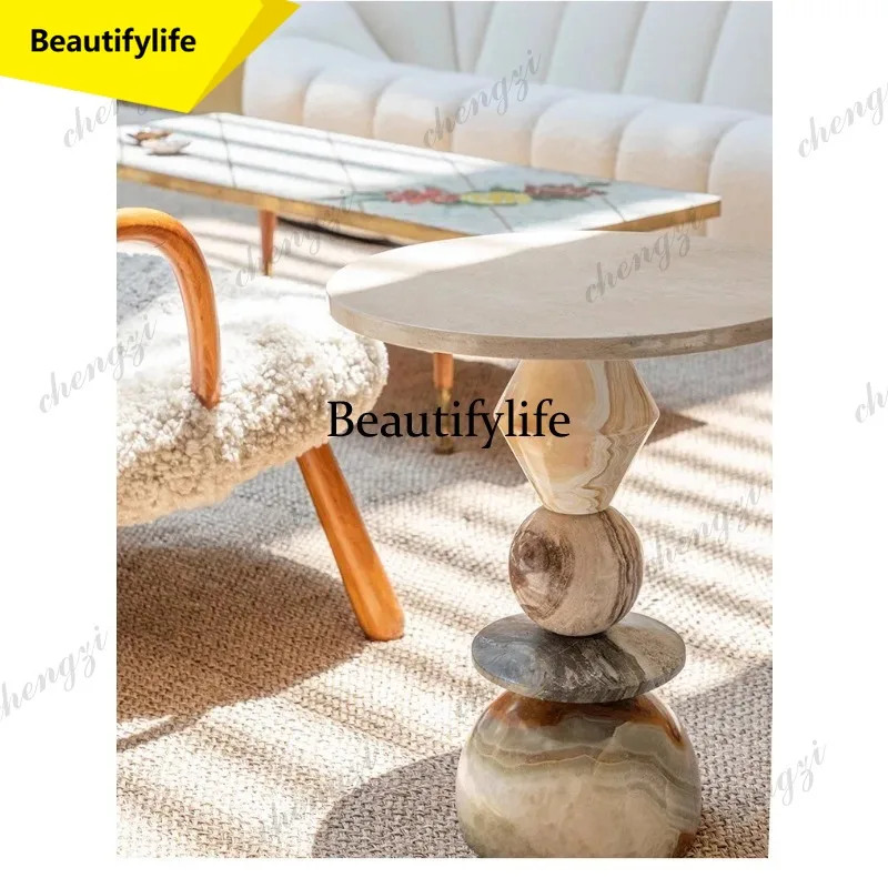 M02 TTT Any Size Custom Round Marble Coffee Table Afternoon Tea Accent Table with Puzzle Base Non Slip Stone Top
M02 TTT Any Size Custom Round Marble Coffee Table Afternoon Tea Accent Table with Puzzle Base Non Slip Stone Top