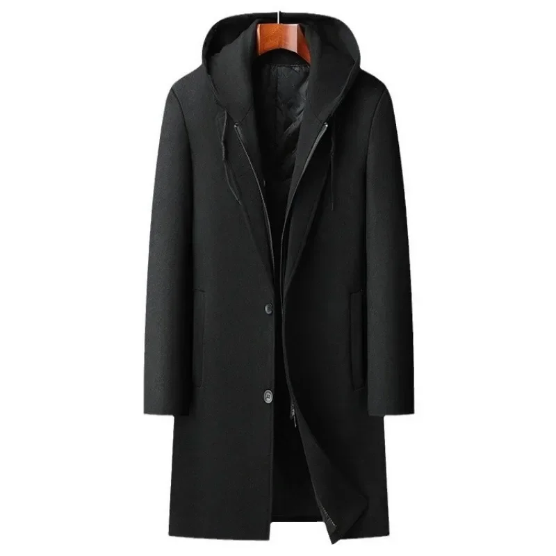 Men Detachable Hooded Casual Woolen Blends Trench Coats Cashmere Long Jackets New Male Winter Business Jackets Men's Clothing
Men Detachable Hooded Casual Woolen Blends Trench Coats Cashmere Long Jackets New Male Winter Business Jackets Men's Clothing