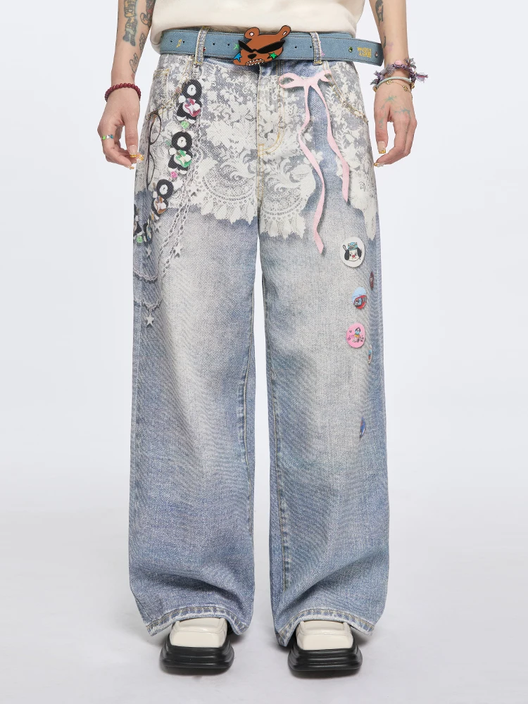 TIPSEVEN оригинальные американские ретро модные свободные джинсы с 3D цветным иллюзией и принтом, весенние новые повседневные прямые джинсы
TIPSEVEN оригинальные американские ретро модные свободные джинсы с 3D цветным иллюзией и принтом, весенние новые повседневные прямые джинсы