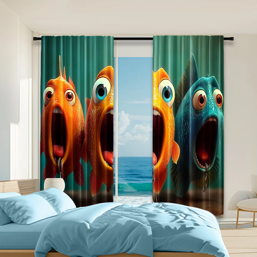2 pcs, versatile polyester transparent curtains for home decoration Piranha for use in bedrooms and living rooms
2 pcs, versatile polyester transparent curtains for home decoration Piranha for use in bedrooms and living rooms